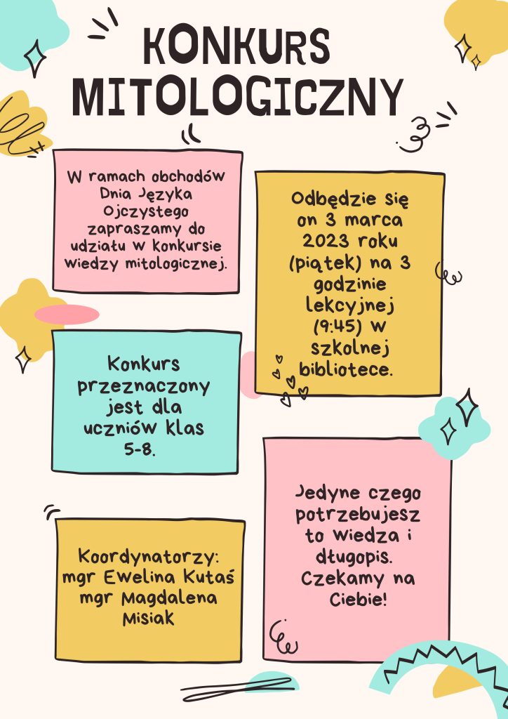 Konkurs Mitologiczny Dla Szkół Podstawowych Konkurs mitologiczny dla klas V-VIII – zsp11